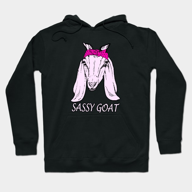 Sassy Goat Hoodie by karinaart